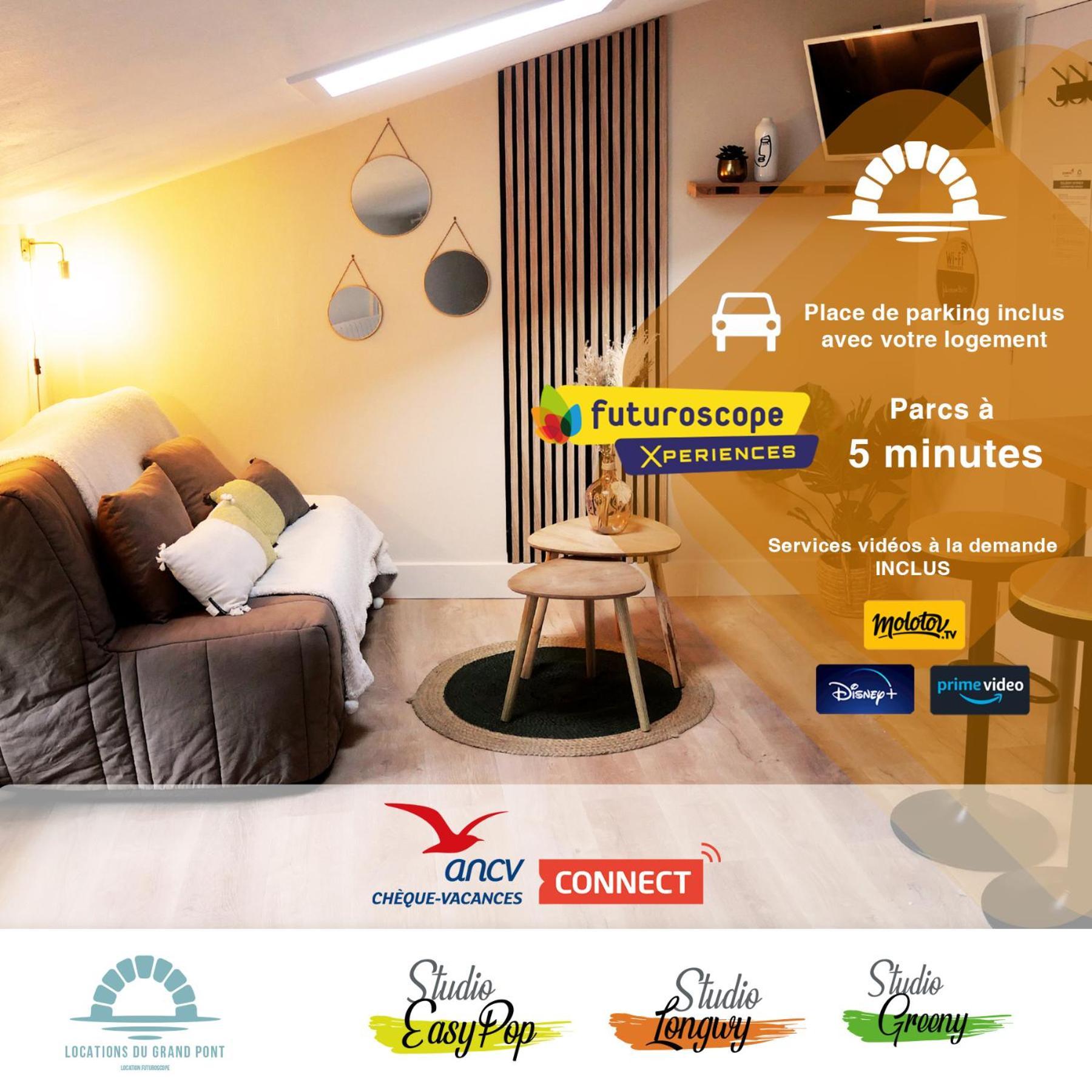 Locations Du Grand Pont - Appart Hotel Poitiers - Futuroscope シャッスヌイユ・デュ・ポワト エクステリア 写真